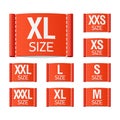 Size clothing labels Royalty Free Stock Photo