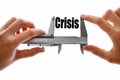 The size of crisis Royalty Free Stock Photo