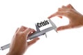 The size of crisis Royalty Free Stock Photo