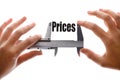 The size of our prices Royalty Free Stock Photo