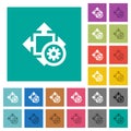 Size settings square flat multi colored icons Royalty Free Stock Photo
