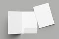 A4 size single pocket reinforced folder mock up isolated on gray