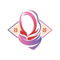 Beauty hijab logo vector template. Fashion shop.