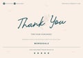 A5 size thank you card print template with beauty aesthetic floral style decoration