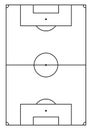 A4 size vertical soccer court line vector