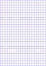 A4 size white graph paper with blue thin lines and small squares, perfect for precise drawings and mathematical work Royalty Free Stock Photo