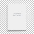 A4 sized mockup of a landscape-oriented magazine or catalogue. Blank sheet of paper. Element for advertising and promotional Royalty Free Stock Photo