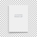 A4 sized mockup of a landscape-oriented magazine or catalogue. Blank sheet of paper. Element for advertising and promotional Royalty Free Stock Photo