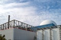 Sizewell, Suffolk, UK - Circa October 2022: Detailed view of the Sizewell-B Nuclear Power Plant.