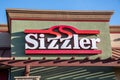 Sizzlers steak house front building sign