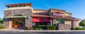 Sizzlers steak house front building and sign paniramic view