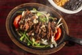 Sizzling beef fajita platter