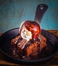 Sizzling Brownie with icecream Royalty Free Stock Photo