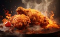 Sizzling Chicken Delights: Baked, Grilled, and Fried Food Photography. Generative By Ai