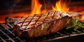 Sizzling Steak on a Rustic Grill - Mouthwatering Perfection - Warm and Cozy - Classic and Soft