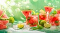 Sizzling Summer Chillers: Watermelon Mgitas and Mojitos Infused with Refreshing Lime and Mint