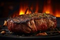 Sizzling veal, BBQ steak, meaty delight, grilled perfection, barbecue