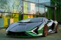 SiÃÂ¡n is the first-ever hybrid-powered Lamborghini Royalty Free Stock Photo