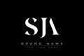 SJA abstract letter logo design Royalty Free Stock Photo