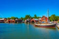 Sjokvarteret open air museum in Mariehamn at Aland islands, Finl Royalty Free Stock Photo