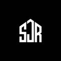 SJR letter logo design on BLACK background. SJR creative initials letter logo concept. SJR letter design.SJR letter logo design on Royalty Free Stock Photo