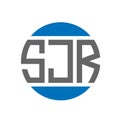 SJR letter logo design on white background. SJR creative initials circle logo concept. SJR letter design Royalty Free Stock Photo