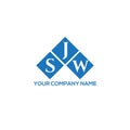 SJW letter logo design on WHITE background. SJW creative initials Royalty Free Stock Photo