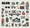 SK8, Skateboard subculture design elements