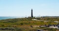 The grey lighthouse, Det GrÃÂ¥ Fyr, at Grenen.. Royalty Free Stock Photo