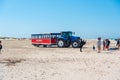 Sandormen, meaning Sand Worm, transports tourists out to Grenen.. Royalty Free Stock Photo