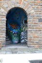 Cochem, Germany - 02 09 2021: underwater looks of a bridge stairway, in the usual flood zone