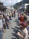 Skagway Alaska Egg Toss 4th of July Royalty Free Stock Photo