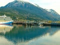 Bow of Carnival Luminosa in Skagway, Alaska