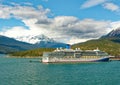 Carnival Luminosa and Mountains in Skagway, Alaska