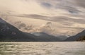 Brown clouds over mountains, Skagway, Alaska, USA Royalty Free Stock Photo