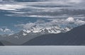 Snow covered mountains along inlet, Skagway, Alaska, USA Royalty Free Stock Photo