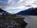 Skagway river evening Royalty Free Stock Photo