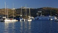 Skala Bay Sailboats near Patmos Island Royalty Free Stock Photo