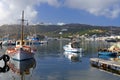 Skala harbor on Patmos Island Royalty Free Stock Photo