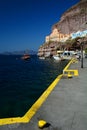 Skala, the old port in Santorini harbour. Santorini, Cyclades islands. Greece Royalty Free Stock Photo