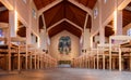 SKALHOLT, ICELAND - JULY 25: Interior of the modern Skalholt cat