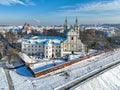 Skalka church and monastery in Krakow, Poland in winter Royalty Free Stock Photo