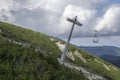 Skalnate pleso, High Tatra mountains Cableway from Tatranska Lomnica village to station Skalnate pleso Royalty Free Stock Photo