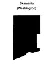 Skamania outline map Royalty Free Stock Photo