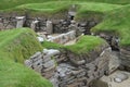 Skara Brae, a Neolithic settlement in the coast of Mainland island, Orkney, Scotland Royalty Free Stock Photo