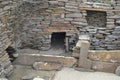 Skara Brae, a Neolithic settlement in the coast of Mainland island, Orkney, Scotland Royalty Free Stock Photo