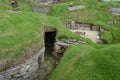 Skara Brae, a Neolithic settlement in the coast of Mainland island, Orkney, Scotland Royalty Free Stock Photo
