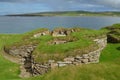 Skara Brae, a Neolithic settlement in the coast of Mainland island, Orkney, Scotland Royalty Free Stock Photo