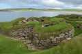 Skara Brae, a Neolithic settlement in the coast of Mainland island, Orkney, Scotland Royalty Free Stock Photo