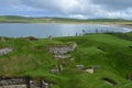 Skara Brae, a Neolithic settlement in the coast of Mainland island, Orkney, Scotland Royalty Free Stock Photo